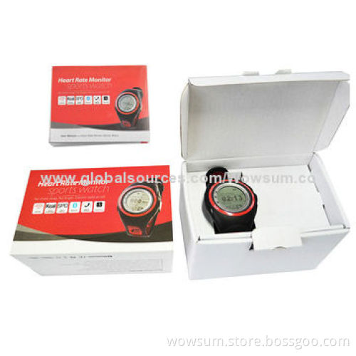 Skin Sensor Heart Rate Monitor Sports Watch with Rechargeable Battery